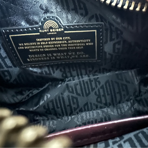 Kurt Geiger London Kensington Small Chain Camera Bag Wine - Picture 7 of 11